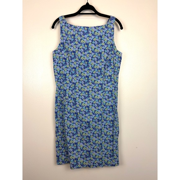 Express Dresses & Skirts - Express Vintage 90s Ditsy Floral Sheath Dress Blue Cotton 13/14 Spring Girly
